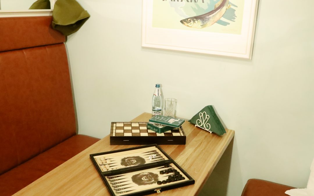 Board games at the banya